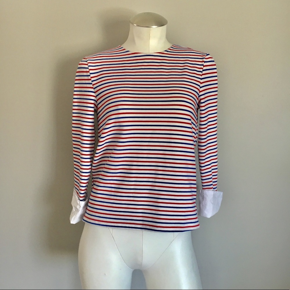 Anthropologie Deletta Stripe Top - Picture 2 of 7